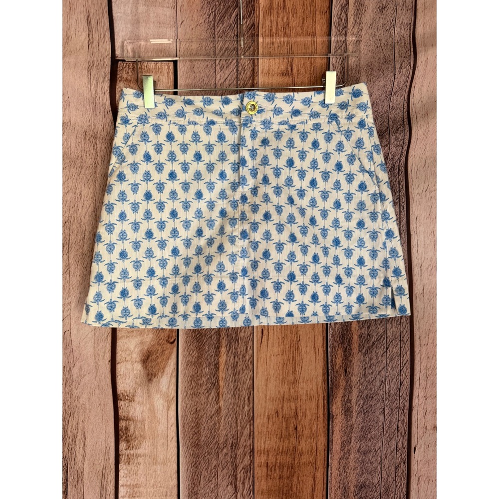 Lilly Pulitzer Nicki Skirt Skort Turtle Mini Preppy Coastal Vacation Size 2